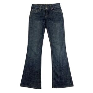 Juicy Couture Jeans 27 Made In USA Y2K Low Rise Flare Bell Bottom Dark Wash